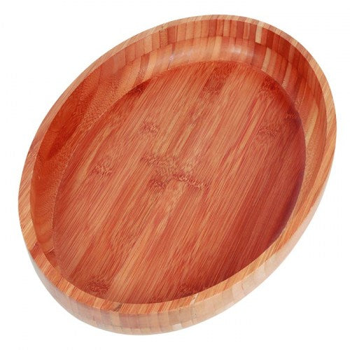 Bandeja Ovalada Bamboo 41X27CM beige - Canales Distribución