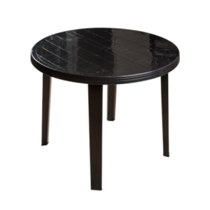 MESA VALENCIA RED. NEGRA (90CM DIAM)(1988)(20UN)