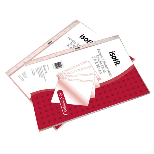 BLISTER 10 FUNDAS Transparentes tamaño Carta