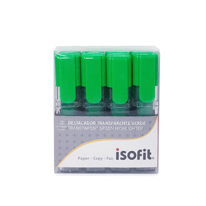 DESTACADOR TRANSPARENTE ISOFIT VERDE