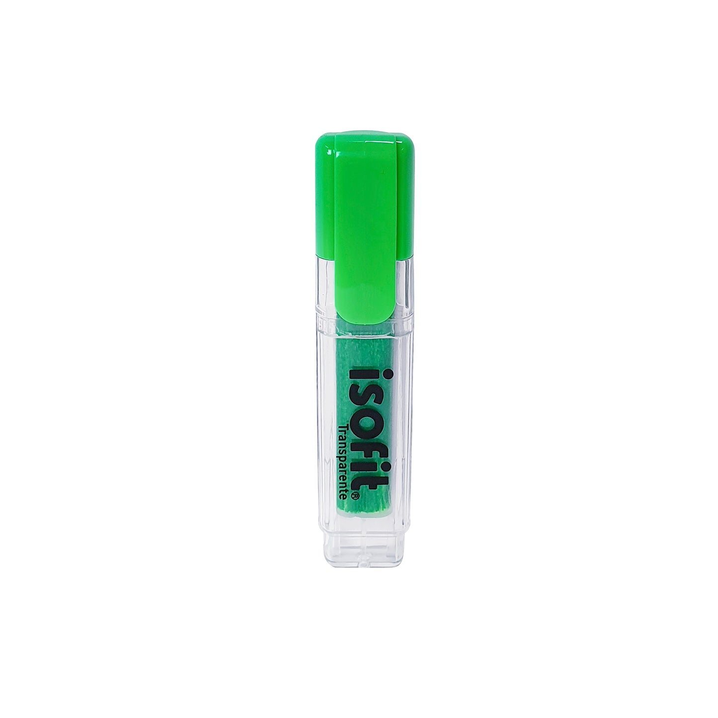 DESTACADOR TRANSPARENTE ISOFIT VERDE