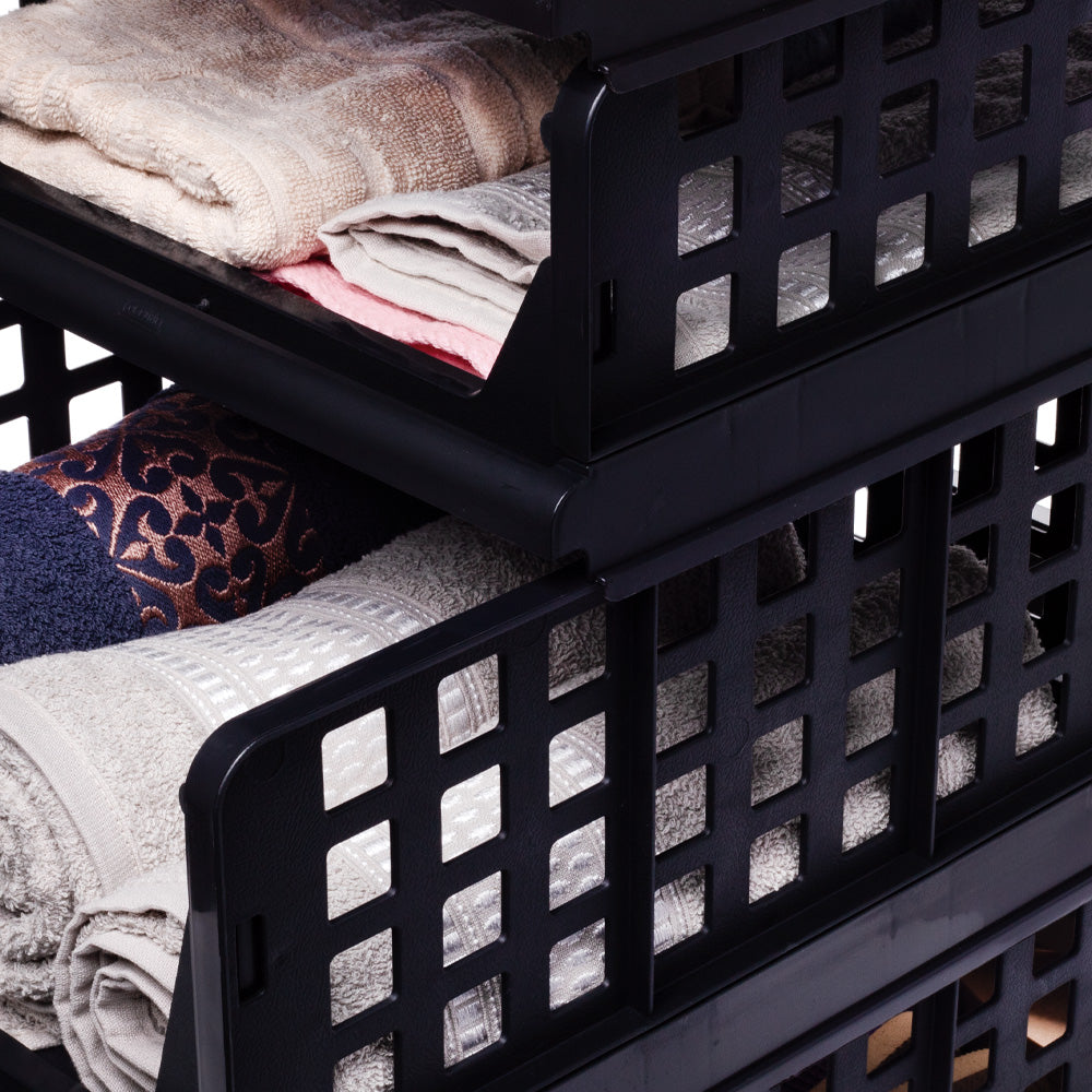 ORGANIZADOR PLEGABLE Y APILABLE ALTO (NEGRO)14967