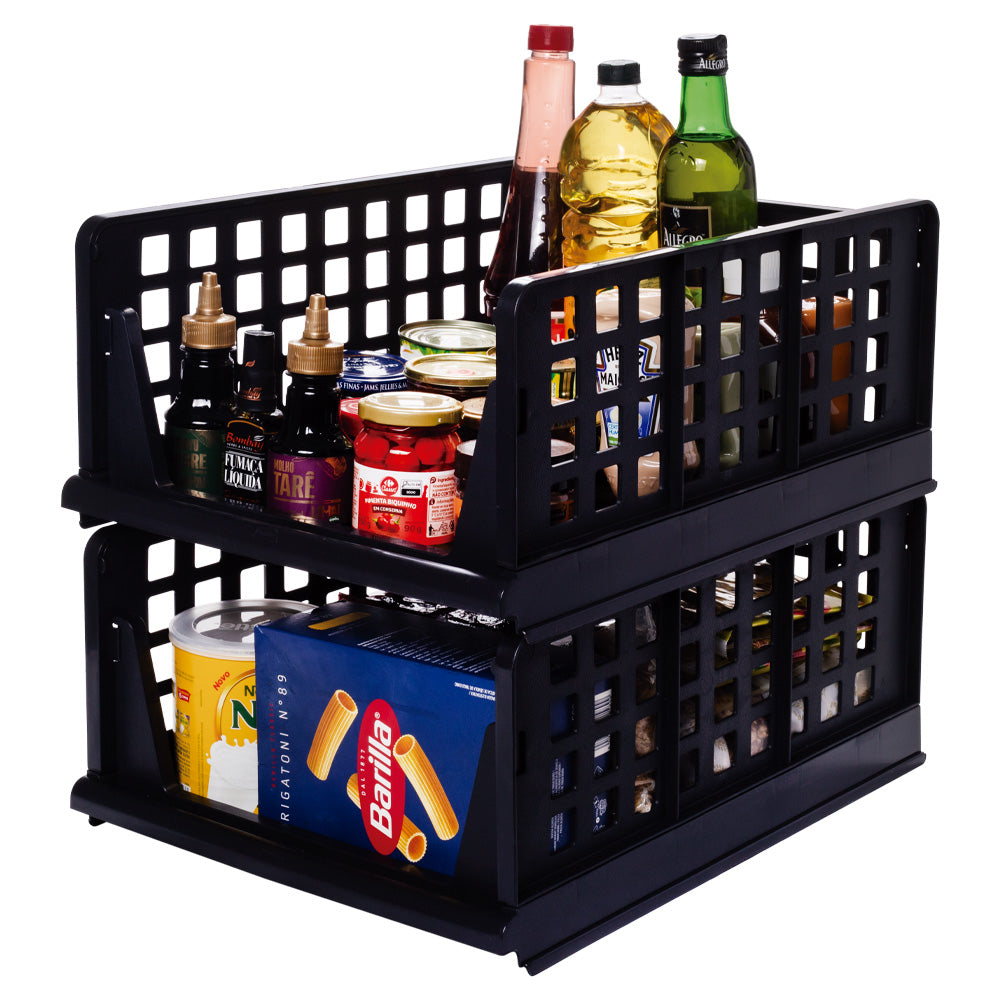ORGANIZADOR PLEGABLE Y APILABLE ALTO (NEGRO)14967