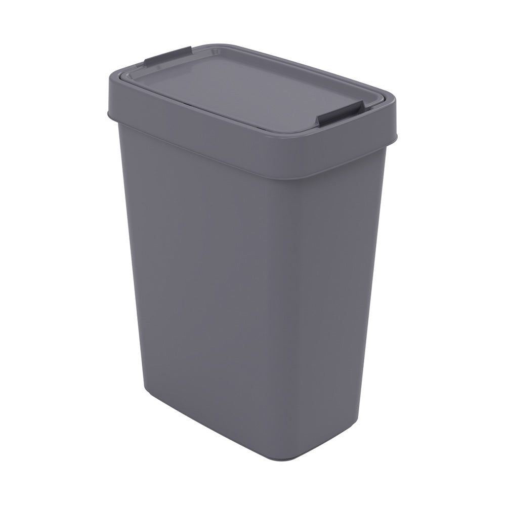 BASURERO CON DOBLE APERTURA CON PORTA BOLSA 17L (GRIS)14977
