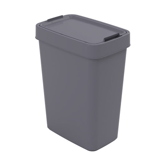 BASURERO CON DOBLE APERTURA CON PORTA BOLSA 17L (GRIS)14977