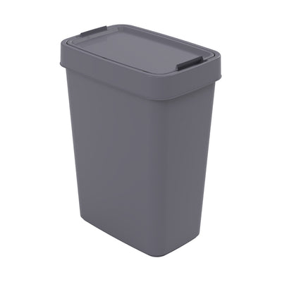 BASURERO CON DOBLE APERTURA CON PORTA BOLSA 17L (GRIS)14977