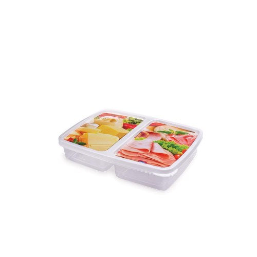 POTE DECORA RECTANGULAR 2 DIV. 1,1L