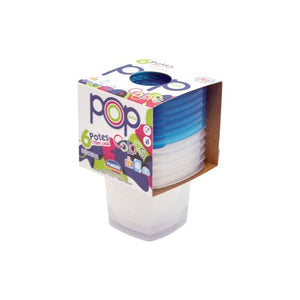 JUEGO RECIPIENTE POP CUAD. 170ML (6 PZS)