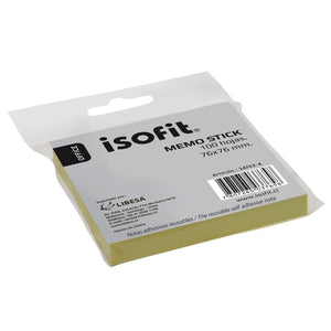 BLI.BLOCK MEMO STICK 75x75 AMARILLO ISOFIT-DSG