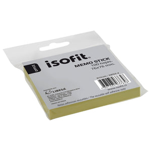 BLI.BLOCK MEMO STICK 75x75 AMARILLO ISOFIT-DSG