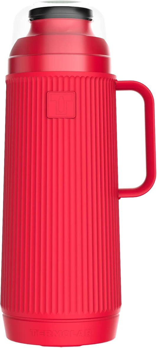 Mundial termo con tapa doble acción 1l (1x6) Rojo