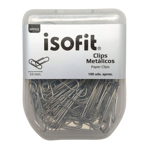 CLIPS ISOFIT-DSG METAL 33 MM C/PLAST 100 UNI