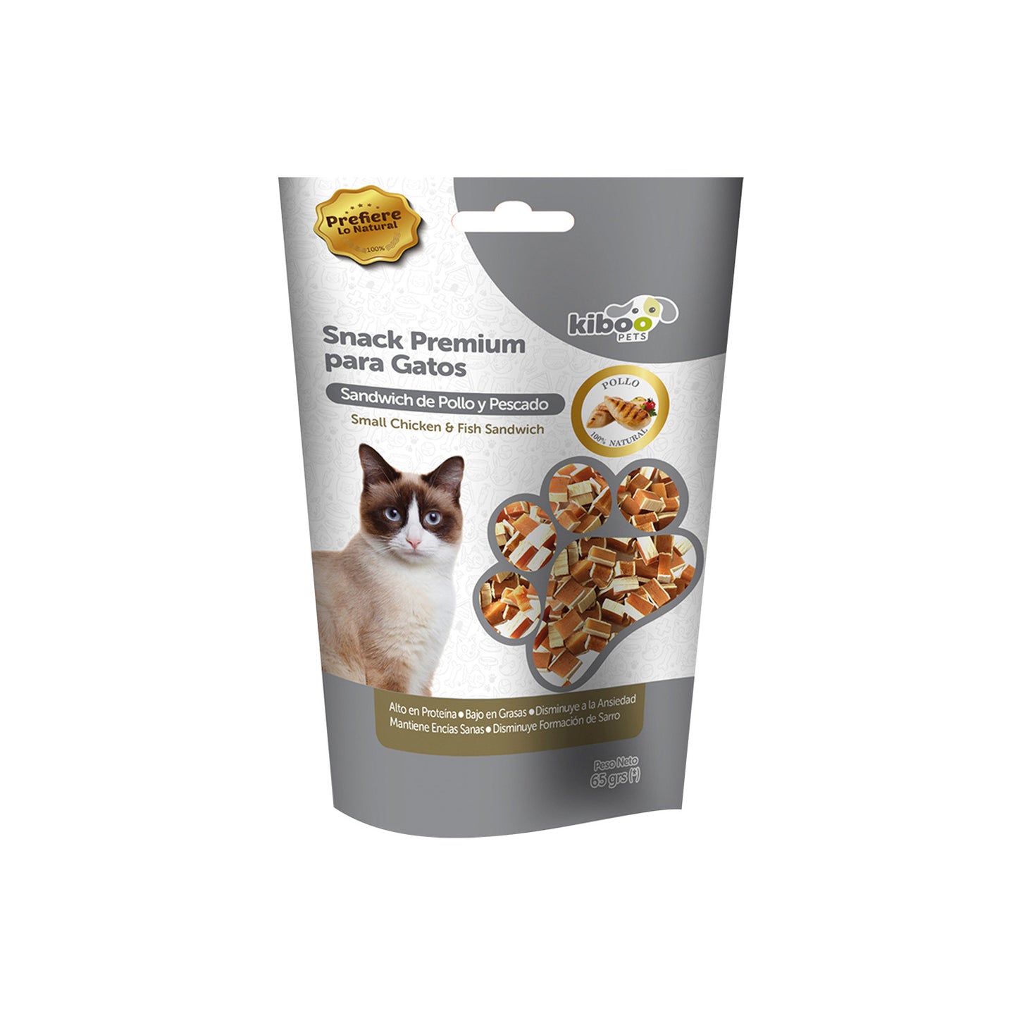 SANDWICH KIBOO PETS POLLO Y PESCADO P/GATO