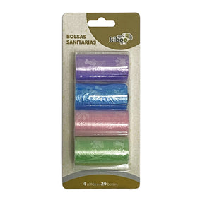 BOLSAS SANITARIAS KIBOO PETS 4 ROLLOS