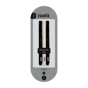 BOLIGRAFO GEL 0,5MM 3 PCS NEGRO ISOFIT-DSG