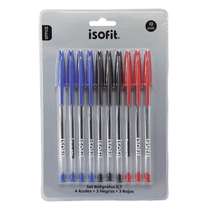 BOLIGRAFO 0,7 10 UNI 4A/3N/3R ISOFIT-DSG