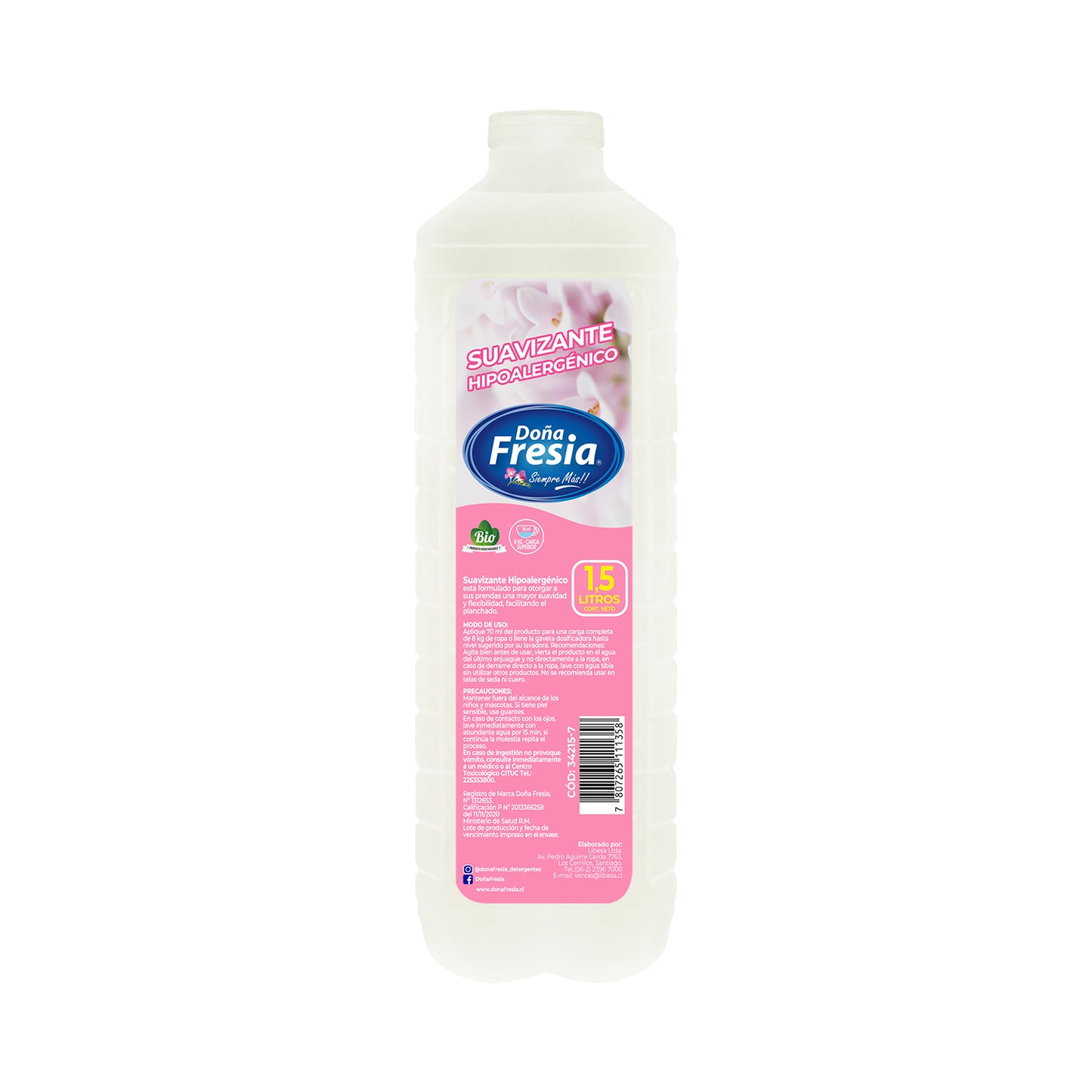 SUAVIZANTE DOÑA FRESIA HIPOALERGENICO 1,5L