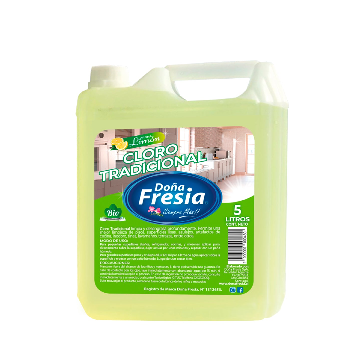 CLORO TRADICIONAL LIMON 3% 5L DOÑA FRESIA