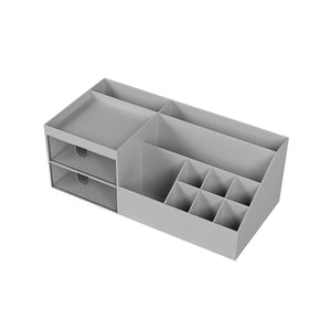 ORGANIZA.ESCRITORIO GRANDE 25X12X9 CM GRIS/BCO