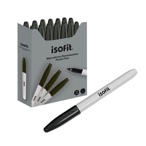 MARCADOR PERMANENTE ISOFIT P.FINA NEGRO 24 UN