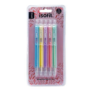 BOLIGRAFO GEL 0,7MM 5 COLO.PASTELES ISOFIT-DSG/W