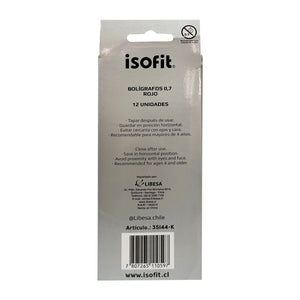 BOLIGRAFO GEL ISOFIT 0,7MM ROJO