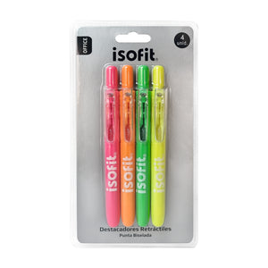 BLI.DESTACADOR RETRACTIL ISOFIT-DSG 4 UNI