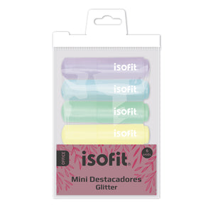 DESTACADOR MINI 6 COLORES GLITTER ISOFIT-DSG/W