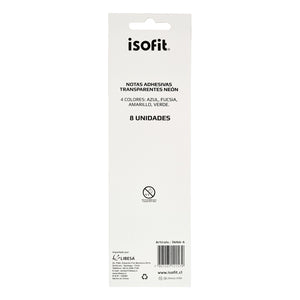 BLI.TIRAS ADHESIVAS NEON TRANS.ISOFIT-DSG/W 4col