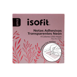 NOTAS ADH. TRANSPARENTES ISOFIT-DSG/W 76x76 4