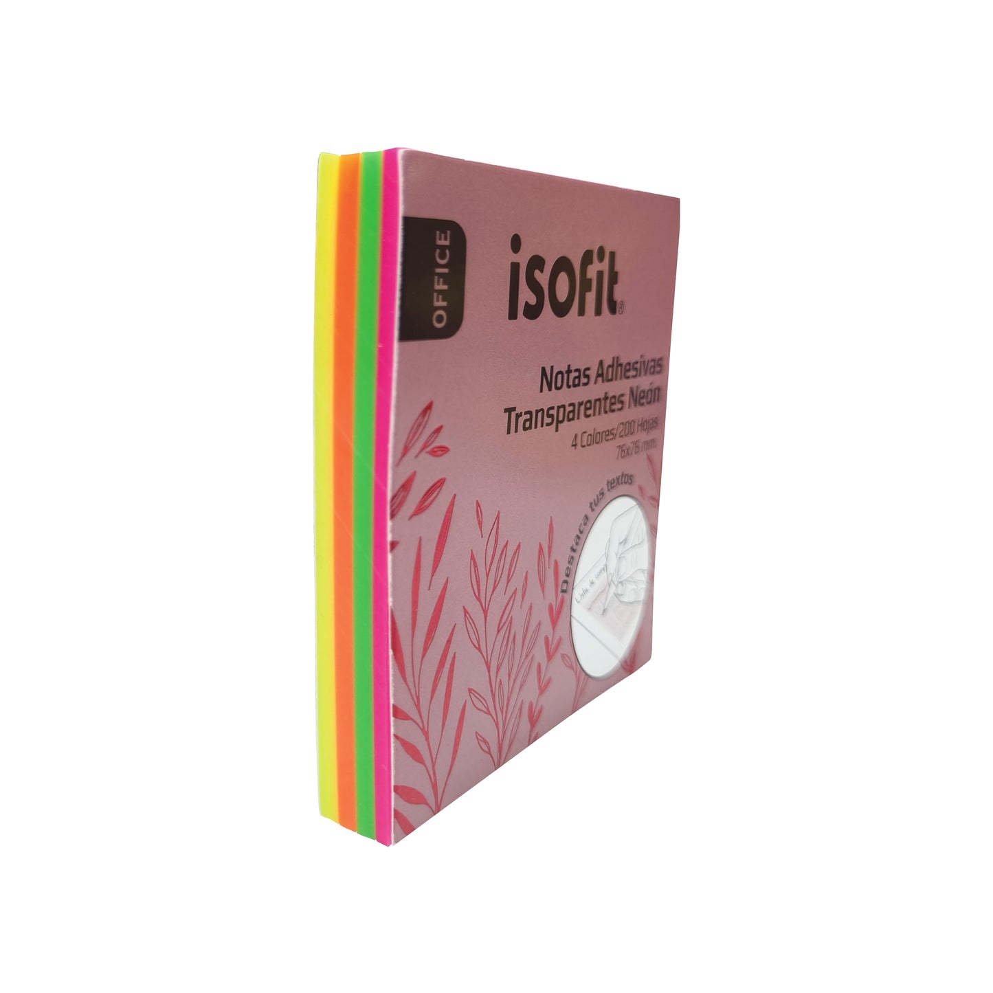 NOTAS ADH. TRANSPARENTES ISOFIT-DSG/W 76x76 4