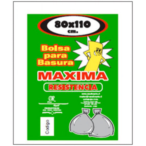 BOLSA PARA BASURA DON RAUL 80x110, 10 U, Negro