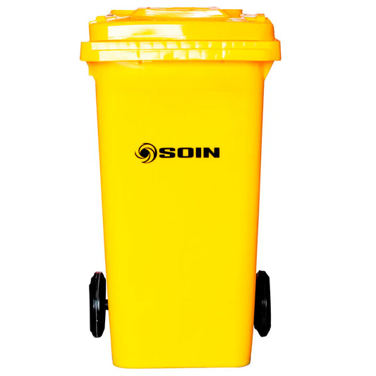 Contenedor de Residuos Plastico con Ruedas Amarillo 240 LTS - Canales Distribución