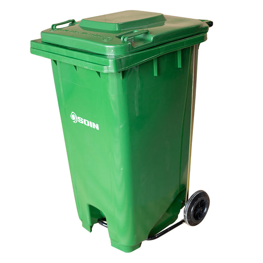 Basurero Plastico con Ruedas, Tapa y Pedal 240 Litros