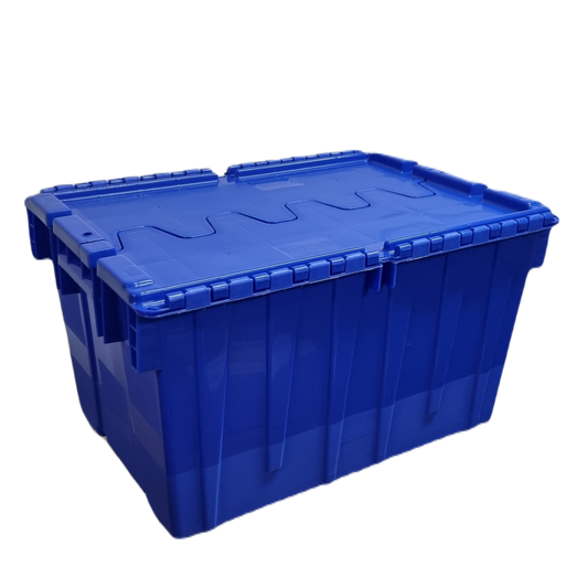 Caja logistica anidable apliable 50 Lts. Azul