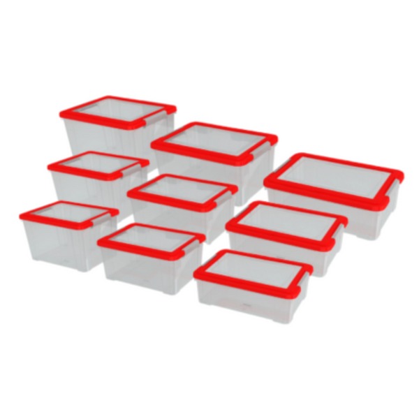 Caja Praga Grande N°1 37 LTS. con T clara; blanco plastico - Canales Distribución