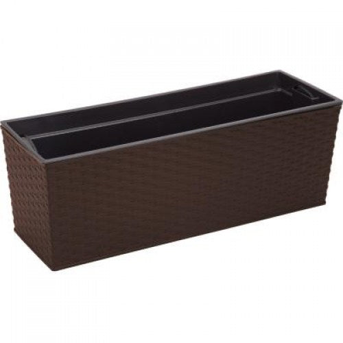 MACETA AUTORREGANTE RECTANGULAR 56X19X19 RATAN