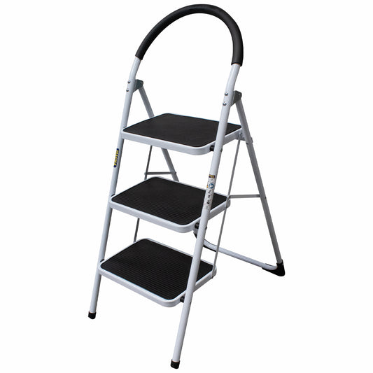 Piso Escalera Plegable de Acero con 3 Peldaños - 150 KG