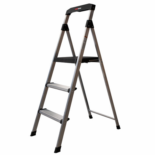 Piso Escalera Industrial 3 Niveles Aluminio Reforzado