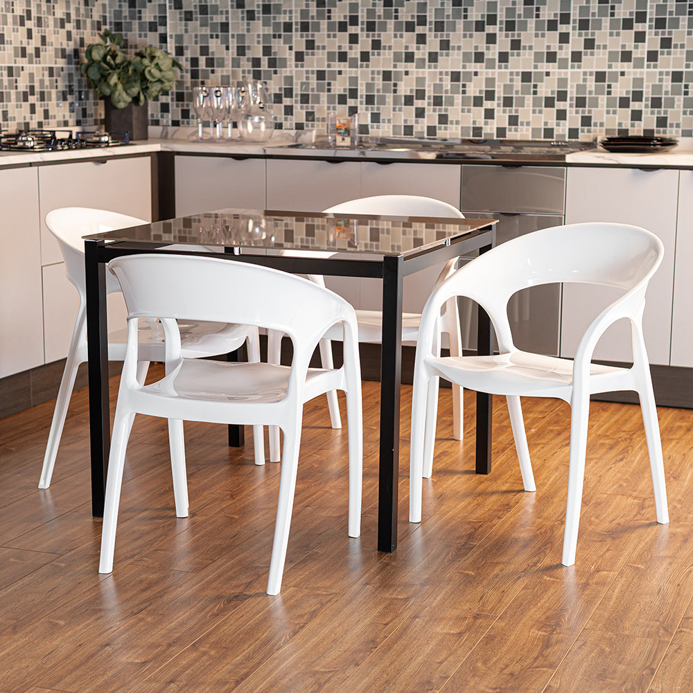 Sillas Glass Plus Blanco Solido