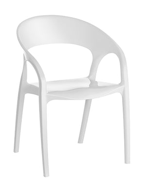 SILLAS GLASS PLUS BLANCO SOLIDO