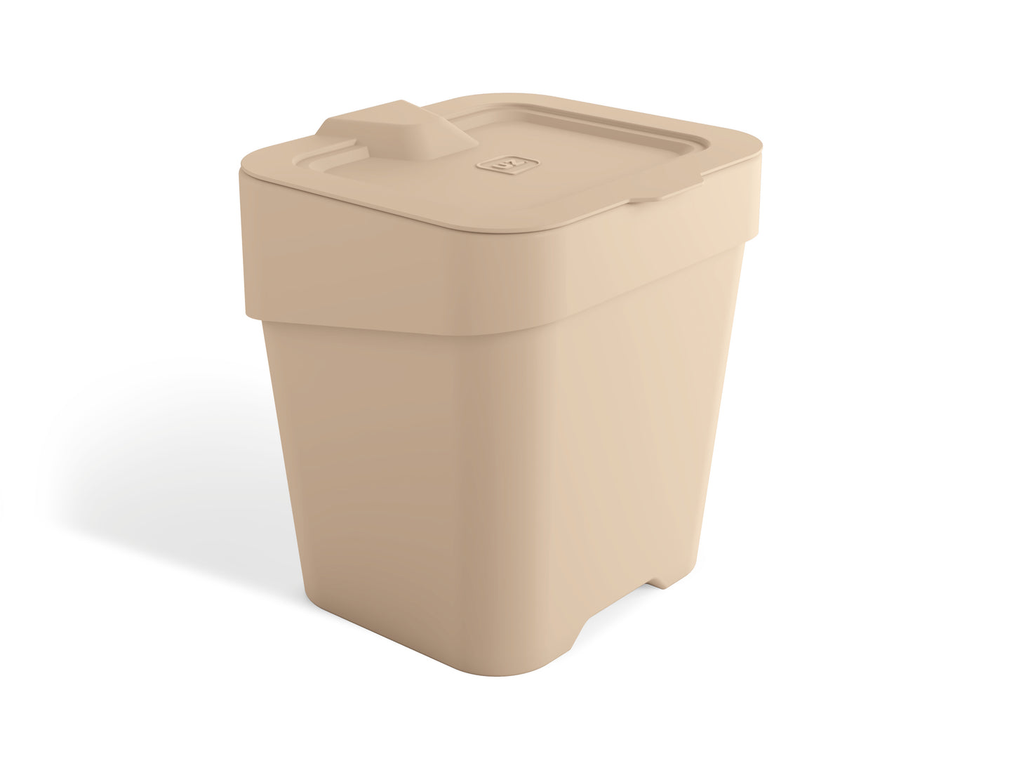 BASURERO DE FREGADERO SLIM 2,5L CAPUCCINO SOLIDO