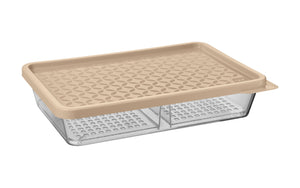 ORGANIZADORES DE JAMON/QUESO TRANSP. TRANSL. C/TAPA CAPUCCINO