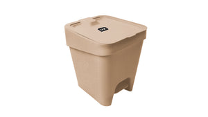 BASUREROS SLIM C/PEDAL 8L CAPUCCINO SOLIDO