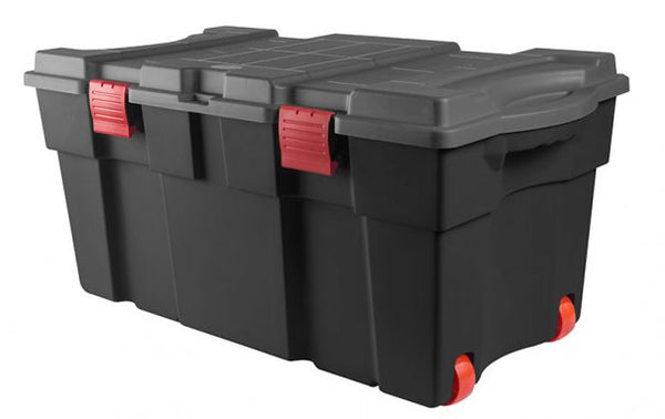 Baul 130 LTS negro; azul; rojo plastico - Canales Distribución